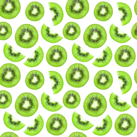 Fresh kiwi seamless pattern. Fruit. Food backgroundの写真素材