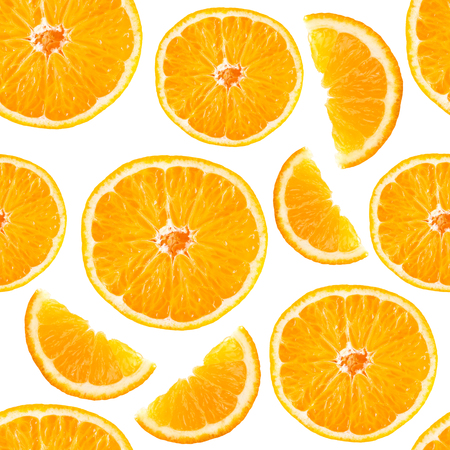 Orange seamless pattern. Fruit. Food backgroundの写真素材