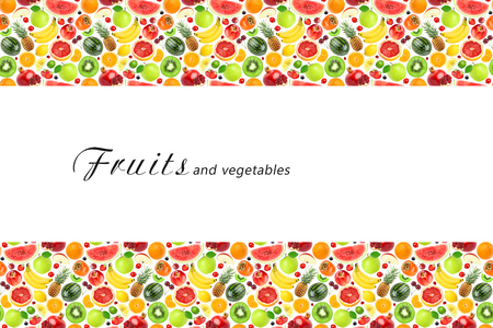 Mixed fruits. Fresh food. Conceptの写真素材