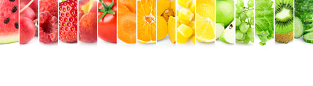 Color fruits and vegetables. Fresh foodの写真素材
