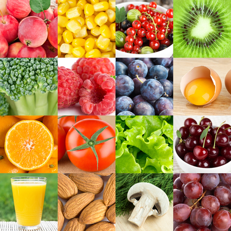 Background of fresh healthy foodの写真素材
