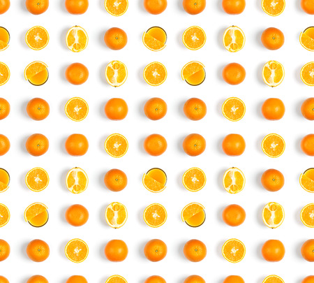 Orange seamless pattern. Fruit backgroundの写真素材