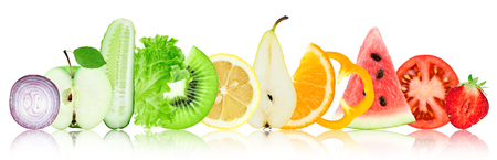 Fresh mixed fruits and vegetables.の写真素材