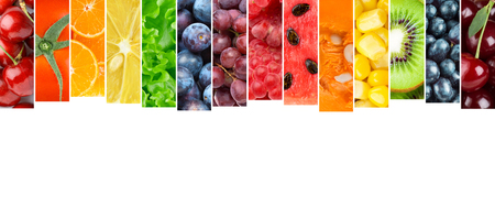Mixed of color fruits and vegetables. Food conceptの写真素材