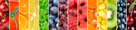 Background of fresh fruits and vegetablesの写真素材