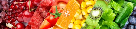 Colorful Fruits and vegetablesの写真素材