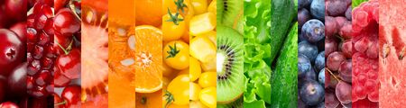 Colorful fruits, vegetables and berries.の写真素材