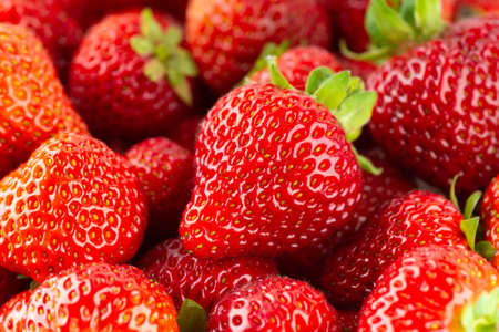 Strawberry. Ripe berries. Fruit backgroundの写真素材