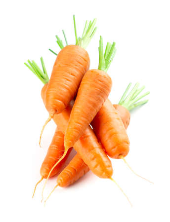 Carrot on white background. Fresh ripe vegetablesの写真素材
