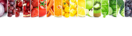 Fruits and vegetables. Fresh color foodの写真素材