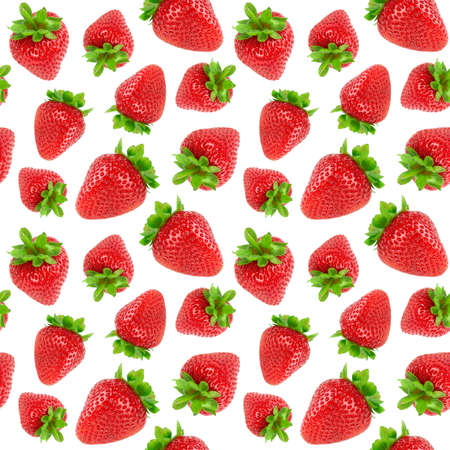 Strawberry seamless pattern. Fruit backgroundの写真素材