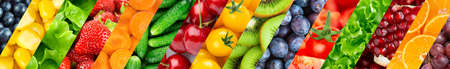 Fruits and vegetables. Background of fresh foodの写真素材