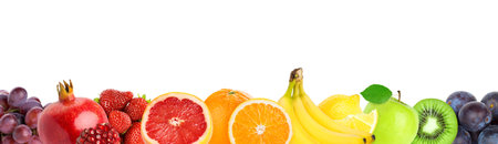 Fruits. Collage of mixed fruits. Food conceptの写真素材
