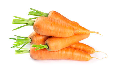 Carrot on white background. Fresh ripe vegetablesの写真素材