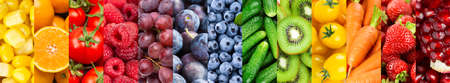Background of fruits and vegetables. Fresh food. Healthy foodの写真素材