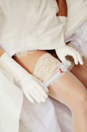 Legs in stockingsの写真素材