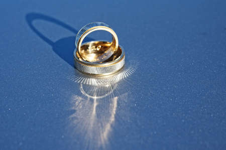The compositions of wedding ringsの写真素材