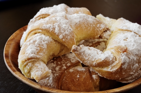 Sweet cookies with icing sugarの写真素材