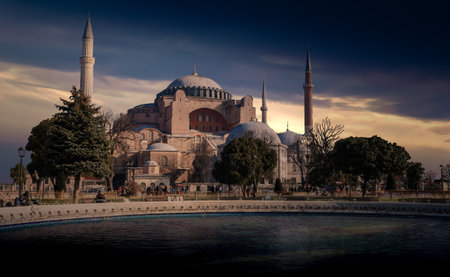 View from the Sultan Ahmet Park. Istanbul, Turkey.のeditorial素材