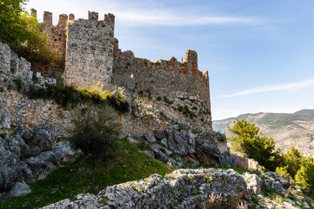 Alanya castle. Mediterranean coast of Turkey.のeditorial素材