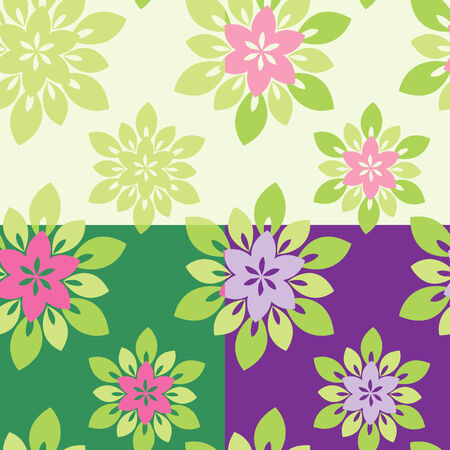 Set of four floral ornamentsのイラスト素材