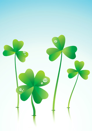Vector illustration of a successful Four Leaf Cloverのイラスト素材
