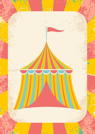 Illustration of a circus tent on a bright backgroundのイラスト素材