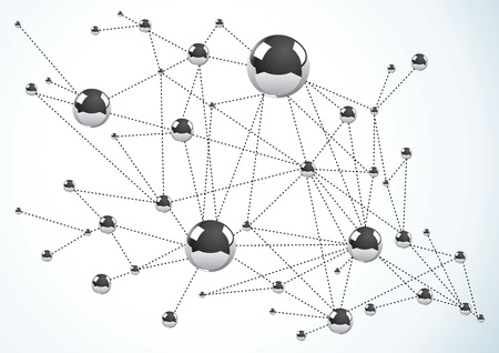 Abstract background of a set of metal ballsのイラスト素材