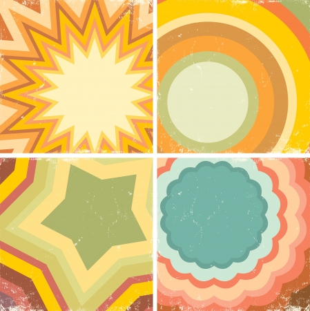 Set of colorful posters in the music styleのイラスト素材