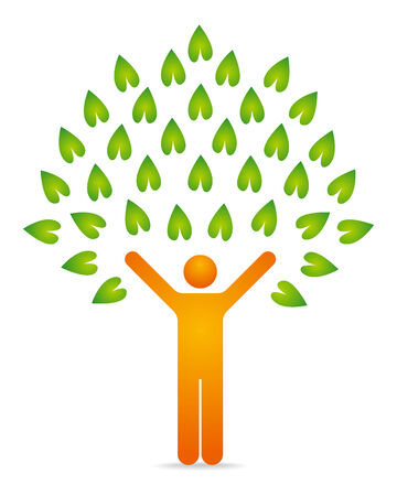 Illustration of a human treeのイラスト素材