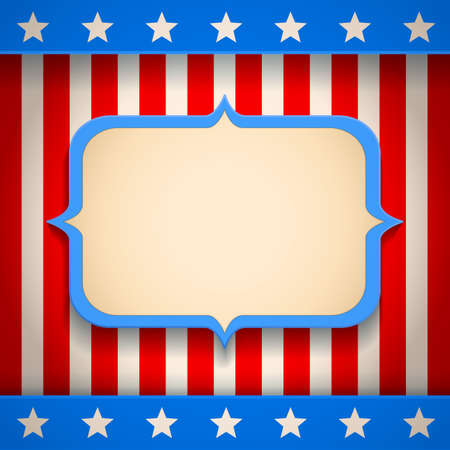 illustration of a retro American bannerのイラスト素材