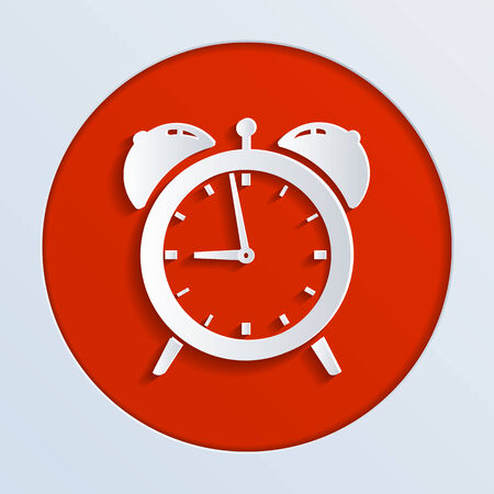 illustration of alarm clock ringingのイラスト素材