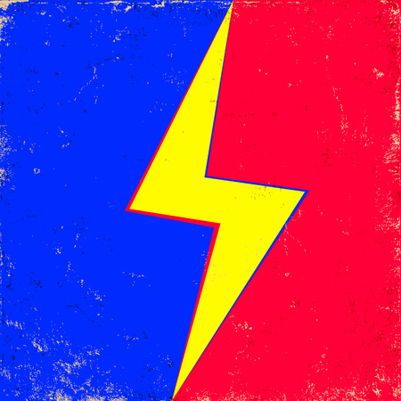 lightning on old backgroundのイラスト素材