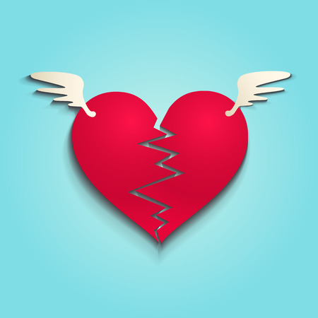 illustration of a broken heartのイラスト素材