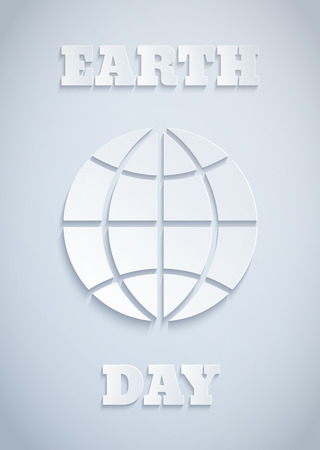 Poster for Earth day with paper globeのイラスト素材