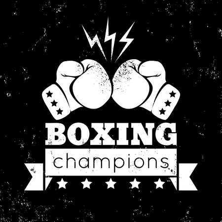 Vintage logo for a boxing on grunge backgroundのイラスト素材