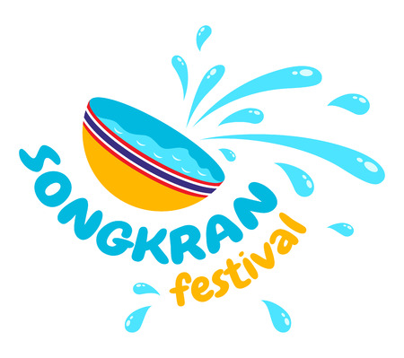 Vector logo for Songkran festival in Thailandのイラスト素材