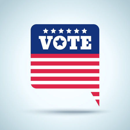 Vector icon with flag USA for for presidential electionsのイラスト素材