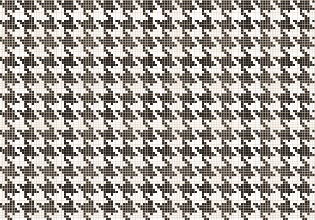 Vector seamless crows foot pattern. Crows foot pattern from pixels.のイラスト素材