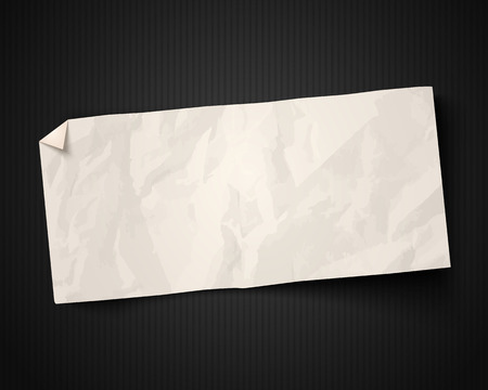 Vector vintage white paper on vintage black background. White paper ad on old black paper background.のイラスト素材