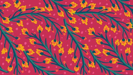 Vector vintage floral seamless pattern with small flowers. Vintage floral pattern.