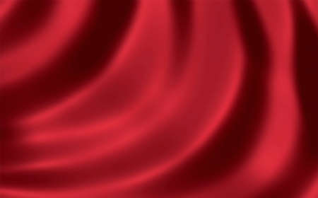 Crumpled red fabric for a background. Red fabric texture.の写真素材