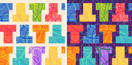 Vector vintage seamless abstract pattern. Vector pattern for holidays in modern style. Retro...