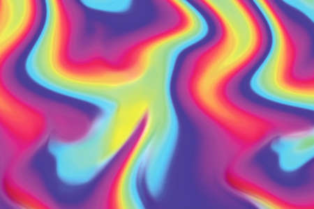 Abstract rainbow background in glitch style. Colorful texture in tie dye style. Holographic foil texture.の写真素材