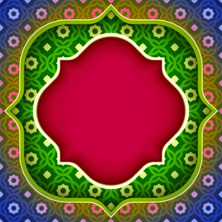 Greeting card or poster for Ramadan. Background in arabic style.の写真素材