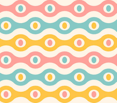 Vector vintage seamless abstract pattern. Vector pattern for holidays in retro style. Retro abstract texture.のイラスト素材