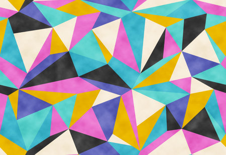 Seamless geometric polygon pattern. Modern pattern with colorful polygons. Polygons texture. Modern background.の写真素材
