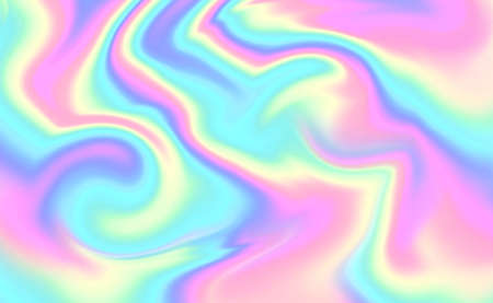 Abstract rainbow background in glitch style. Colorful texture in tie dye style. Holographic foil texture.の写真素材