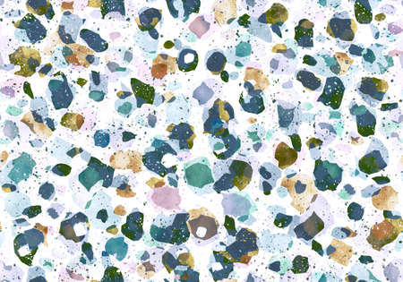Vintage seamless terrazzo pattern in retro style. Retro colorful pattern with terrazzo texture. Vintage stone texture.の写真素材