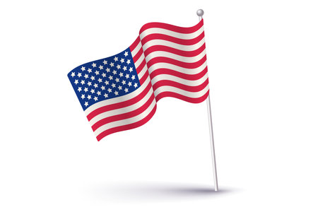 Vector American flag for Memory day or Veterans day. Vintage flag of USA for Memory day, Veterans day or 4 th july.のイラスト素材